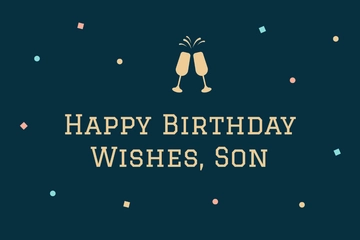 Free 25th Birthday Card For Son Template to Edit Online