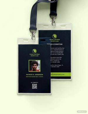 Sample sports ID Card Template