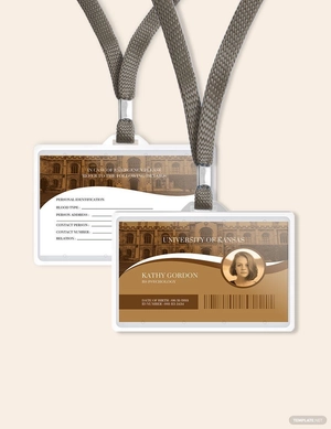 Sample University ID Card Template