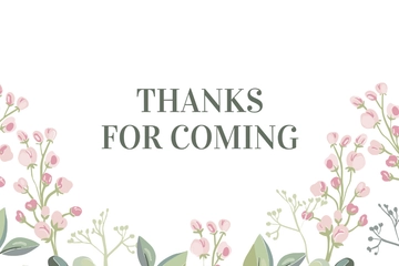 Free Floral Baptism Thank You Card Template to Edit Online
