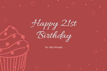 Free Daughter 21st Birthday Card Template to Edit Online