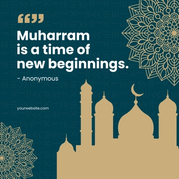Free Muharram Quote Instagram Post Template to Edit Online