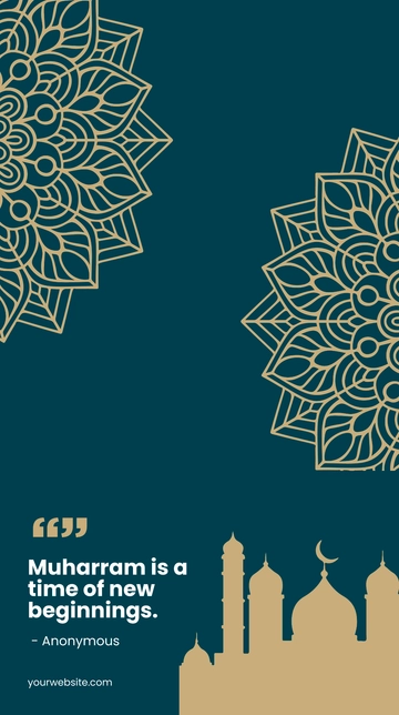 Free Muharram Quote Snapchat Geofilter Template to Edit Online