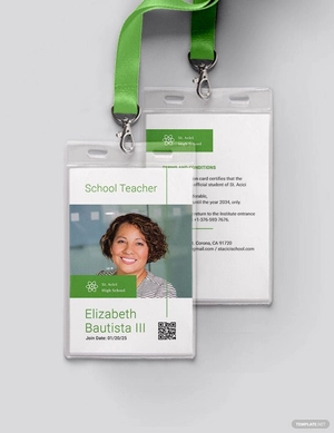 Teacher Photo ID Card Template
