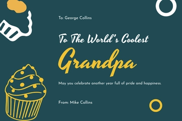 Free Happy Birthday Grandpa Card Template to Edit Online