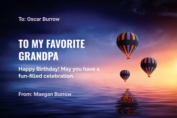 Free Birthday Card For Grandpa From Granddaughter Template to Edit Online