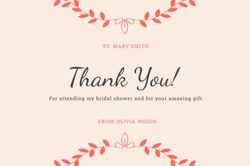 Free Bridal Shower Thank You For Gift Card Template to Edit Online Free Bridal Shower Thank You For Gift Card Template to Edit Online