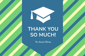 Free Graduation Money Thank You Card Template to Edit Online