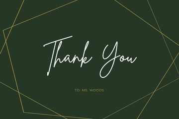 Free Thank You Card For Teacher From Student Template to Edit Online
