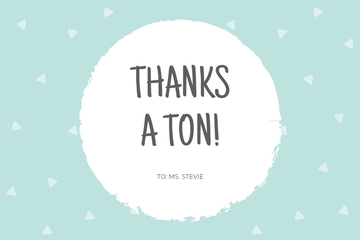 Free Cute Teacher Thank You Card Template to Edit Online