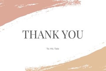 Free Preschool Teacher Thank You Card Template to Edit Online