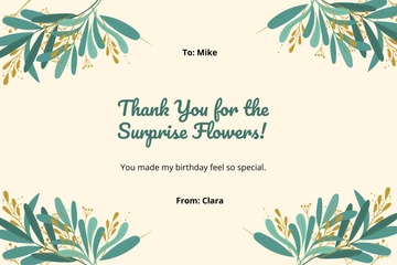 Free Birthday Gift Thank You Card Template to Edit Online