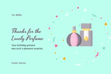 Free Thank You Card for Birthday Gift Template to Edit Online
