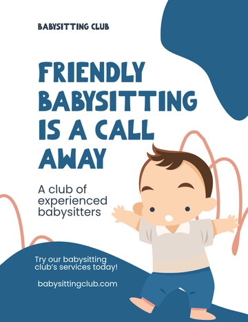 Free Babysitting Club Flyer Template to Edit Online