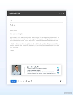 Sample Insurance Agent Email Signature Template