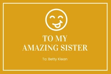 Free Special Birthday Card For Sister Template to Edit Online