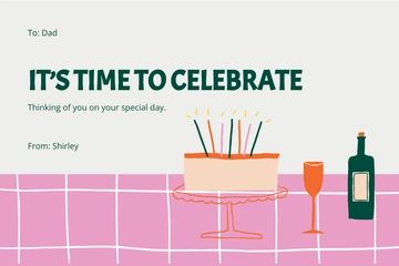 Free Unique Birthday Card For Dad Template to Edit Online