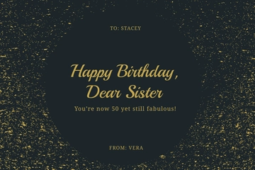 Free Personalised 50th Birthday Card Template to Edit Online