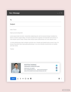 Web Developer Email Signature Template