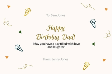 Free Printable Birthday Card For Dad Template to Edit Online