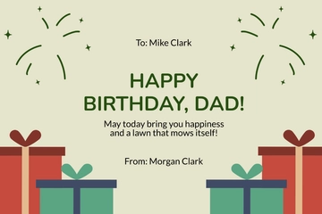 Free Creative Birthday Card For Dad Template to Edit Online