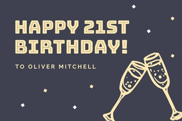 Free Simple Birthday Card For Brother Template to Edit Online