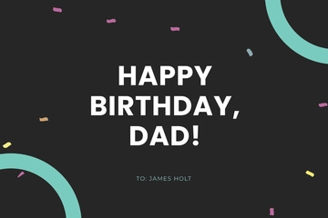 Free Birthday Card For Dad Template to Edit Online