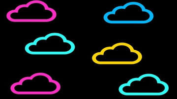 Free Neon Cloud Background Template to Edit Online