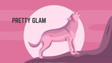 Free Pink Wolf Wallpaper Template to Edit Online