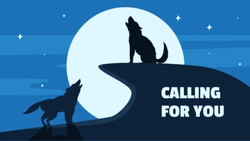 Free Howling Wolf Wallpaper Template to Edit Online