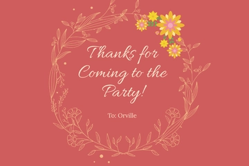 Free First Birthday Thank You Card Template to Edit Online