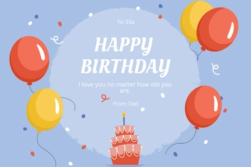 Free Printable Birthday Card For Daughter Template to Edit Online