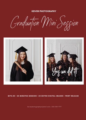 Free Graduation Mini Session Template to Edit Online