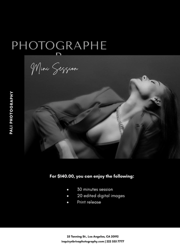 Free Photographer Mini Session Template to Edit Online