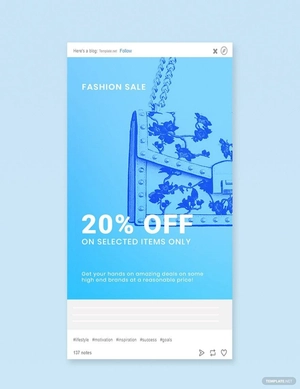 Fashion Sale Promotion Tumblr Post Template