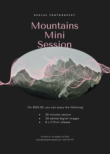 Free Mountains Mini Session Template to Edit Online