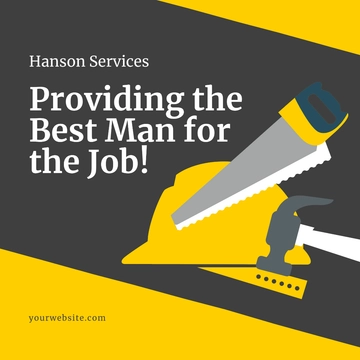 Free Handyman Service Instagram Post Template to Edit Online
