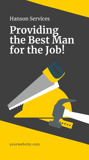 Free Handyman Service Whatsapp Post Template to Edit Online