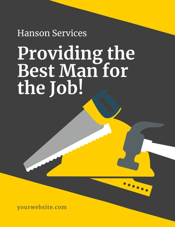 Free Handyman Service Flyer Template to Edit Online