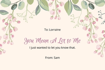 Free Just Because Card For Her Template to Edit Online