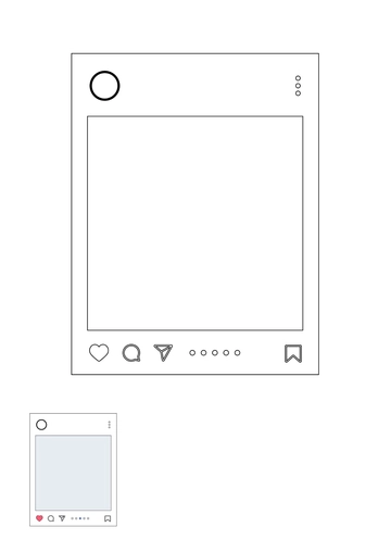 Free Instagram Frame Coloring Page Template to Edit Online