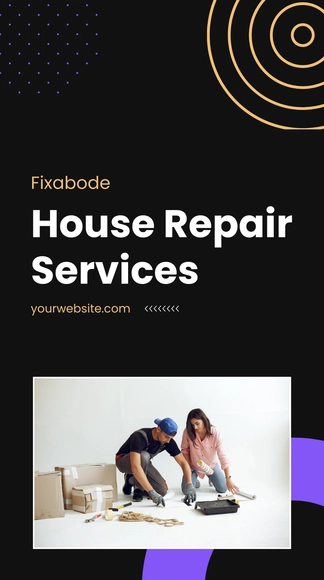 Free House Repair Service Instagram Story Template to Edit Online