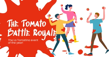 Free La Tomatina Event Facebook Post Template to Edit Online