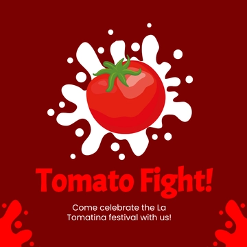 Free La Tomatina Festival Instagram Post Template to Edit Online