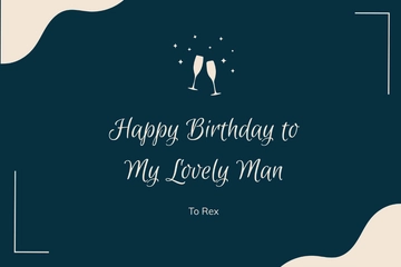 Free 30th Birthday Card For Him Template to Edit Online
