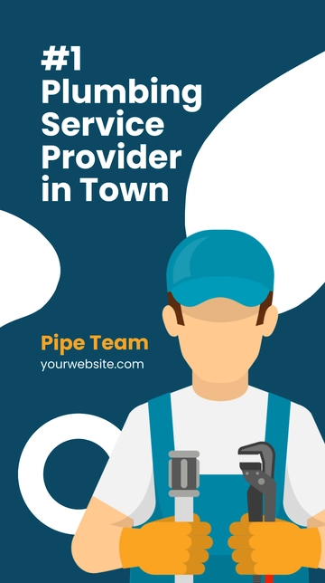 Free Plumbing Service Whatsapp Post Template to Edit Online