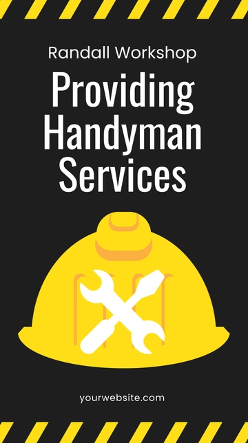 Free Simple Handyman Services Whatsapp Post Template to Edit Online