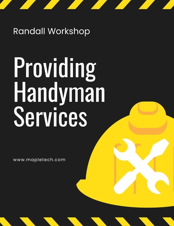 Free Simple Handyman Services Flyer Template to Edit Online