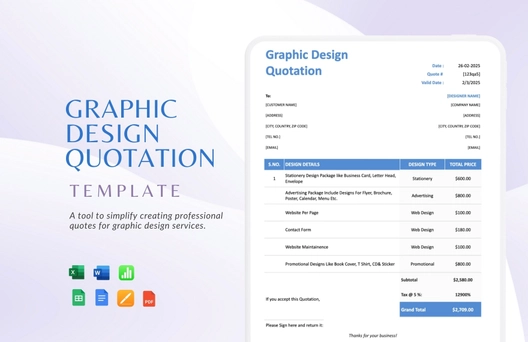 Graphic Design Quotation Template