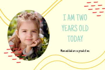 Free Baby Age Milestone Card Template to Edit Online
